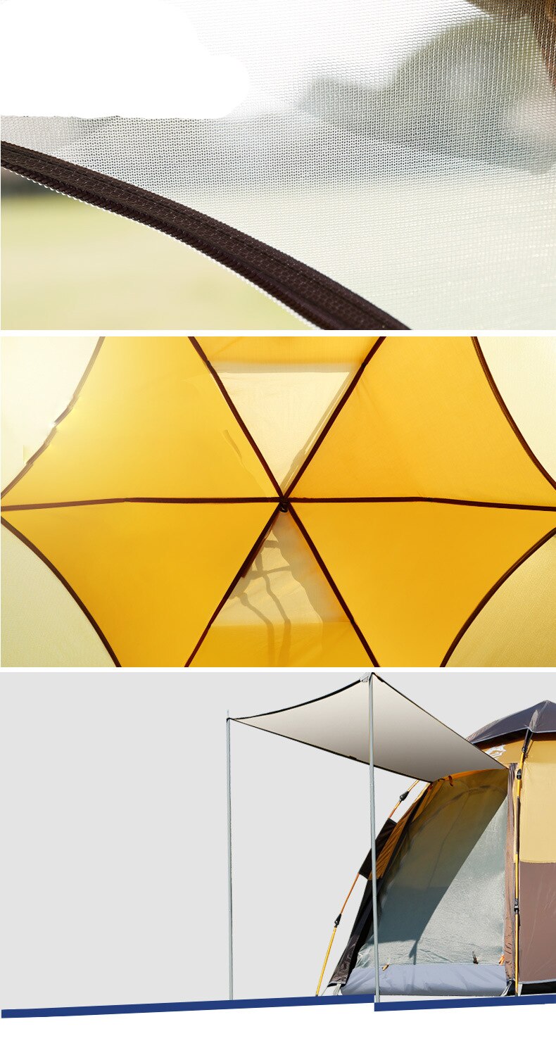 Cheap Goat Tents Automatic Tent Outdoor 3 4 Person Large Family Double Deck Tent Anti UV Waterproof Camping Beach Tent Fishing Hiking Picnic Tents 